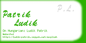 patrik ludik business card